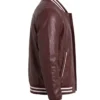 Mens Burgund Varsity Jacket