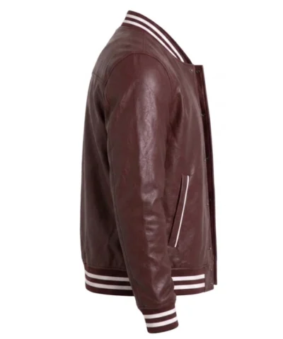 Mens Burgund Varsity Jacket