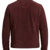 Mens Burgundy Suede Leather Jacket