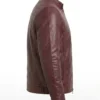 Mens Cafe Racer Genuine Burgundy Jacket