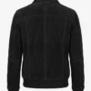Mens Classic Shirt Collar Suede Leather Jacket