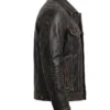 Mens Distressed Washed Leather Jacket