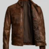 Mens Inferno Brown Leather Jacket