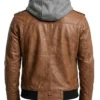 Mens Jacket with Detachable Hood