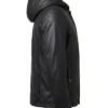 Mens Onyx Black Hooded Jacket
