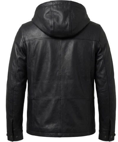 Mens Onyx Black Leather Jacket