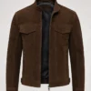 Mens Slim Fit Suede Jacket