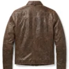 Mens Vintage Brown Distressed Leather Jacket