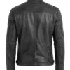Men’s Washed Cafe Racer Distressed Jacket