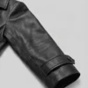 Moonlight Black Leather Trench Coat with Belt Women