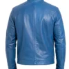 Mens Leather Stand Jacket