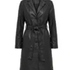 Noise Luna Black Trench Belted Coat Women