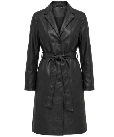 Noise Luna Black Trench Belted Coat Women