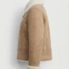 Nymeria Tan Suede Shearling Jacket 
