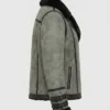 Paracosm Suede Grey Shearling Jacket