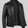 Premium black leather outerwear offering modern style and durability
