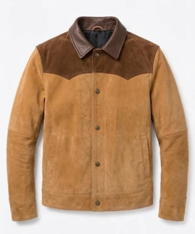 Scully Mens Burnished Suede Color Block Jacket