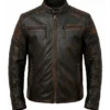 Shop Cafe Racer Brown Leather Jacket For Sale