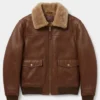 Shop Calista Brown Leather Jacket