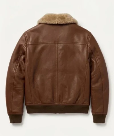 Shop Calista Shearling Brown Leather Jacket