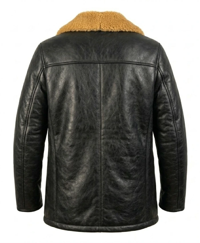 Shop Furlong Black Shearling Coat