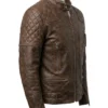 Shop Mens Vintage Distressed Brown Leather Jacket