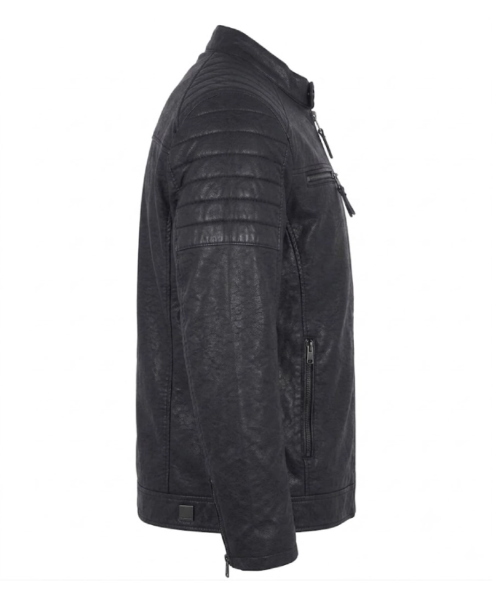 Shop Now Mens Leather Quilted Shoulder Biker Jacket