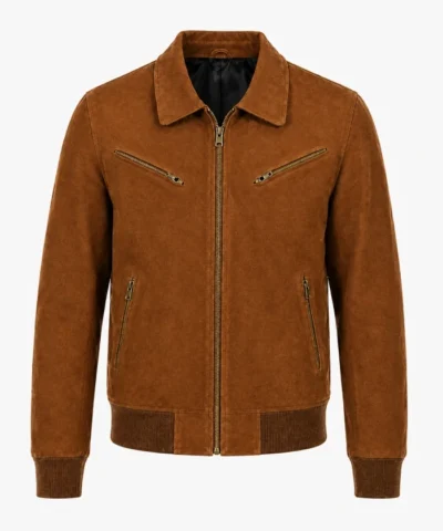 Shop Now Tomchi Tan Suede Leather Jacket