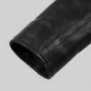 Sleek black leather outerwear for men featuring edgy and stylish appeal