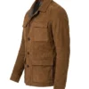 Slim Fit Brown Suede Leather Jacket