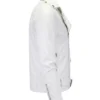 Slim Fit White Jacket Biker Lambskin