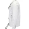 Slim Fit White Leather Jacket