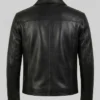Stylish black leather jacket for men with a contemporary, edgy look