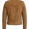 Tan Real Suede Biker Style Jacket For Sale