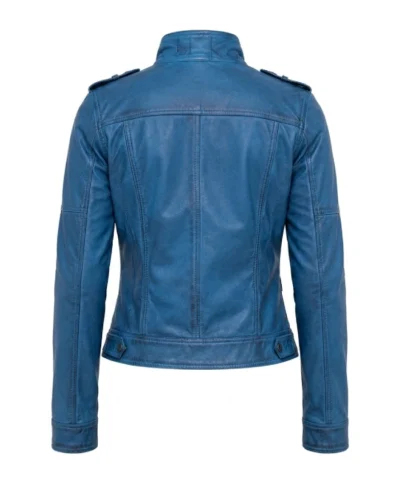 Tavares Womens Vivid Blue Biker Style Jacket