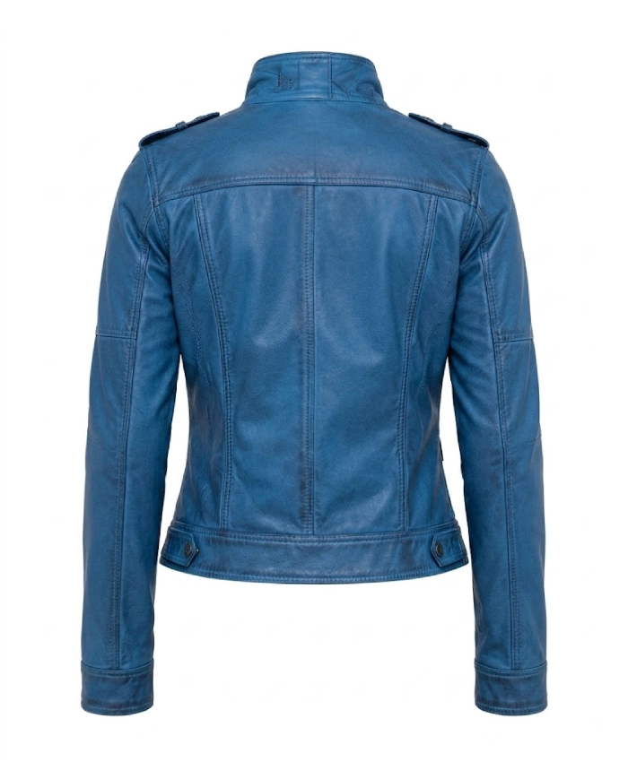Tavares Womens Vivid Blue Biker Style Jacket