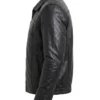 Ting Black Bomber Genuine Leather Jacket