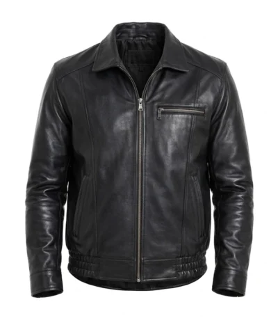 Ting Bomber Genuine Leather Jacket