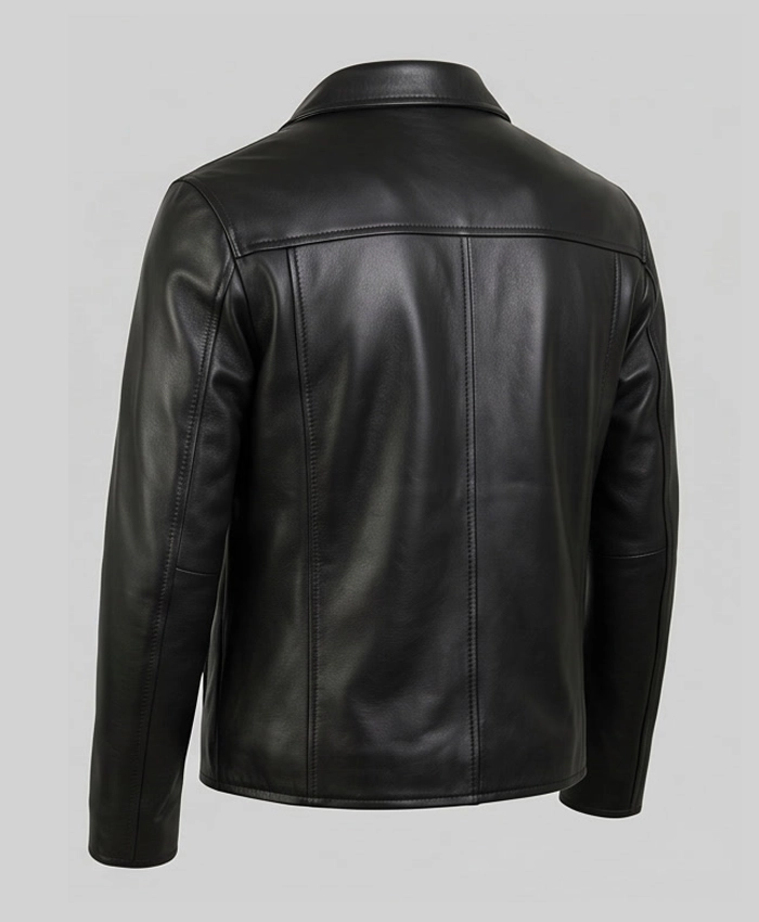 Trendy mens leather jacket with a unique mystical appeal