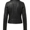 Vyxen Cropped Biker Leather Jacket