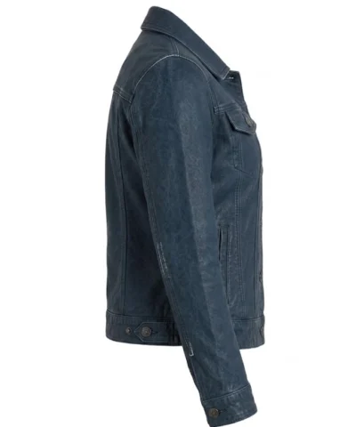 Washed Harrington Leather Jacket