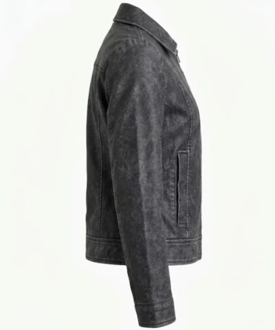 Womens Black Harrington Jacket Vintage Washed