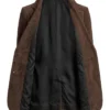 Womens Brown Suede Blazer