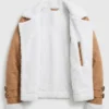 Womens Brown Suede Jacket with Fur Lining