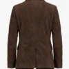 Womens Brown Suede Leather Blazer For Sale