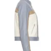 Womens Colorblock Leather Jacket