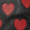 Womens Hearts Motorcycle Leather Jacket