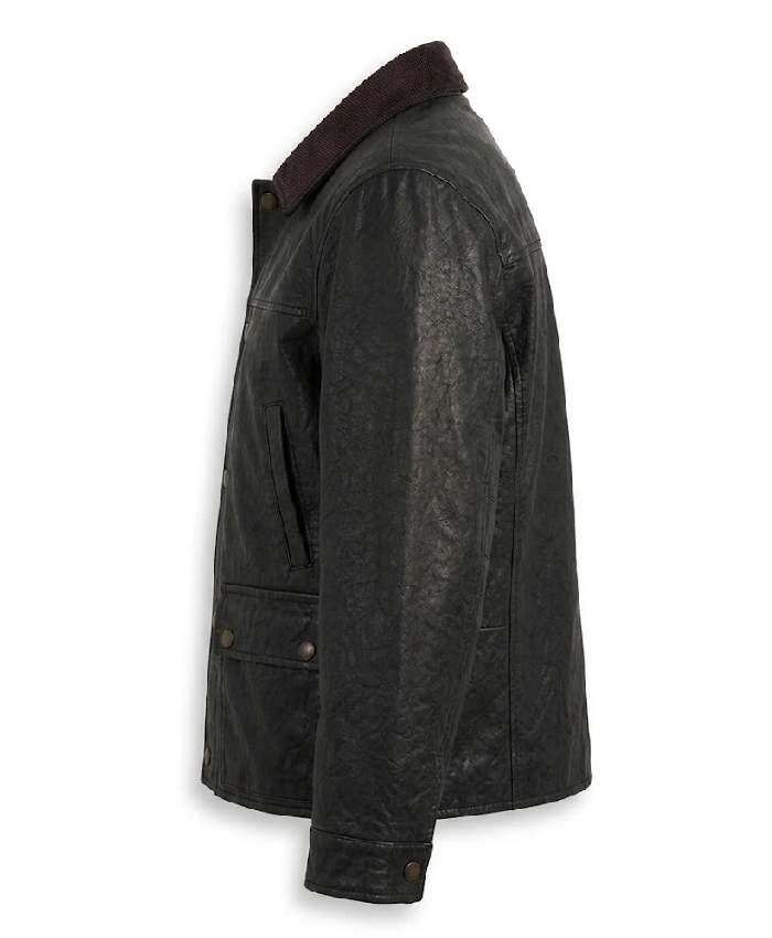 Womens Leather Barn Jacket