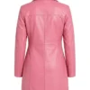 Womens Leather Pink Coat
