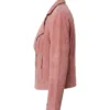 Womens Suede Leather Biker Jacket